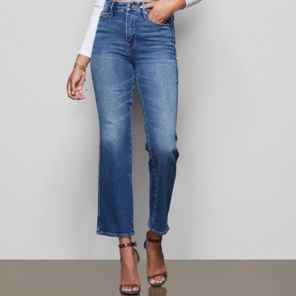 🌺New Good American Blue Denim High Waist Jeans